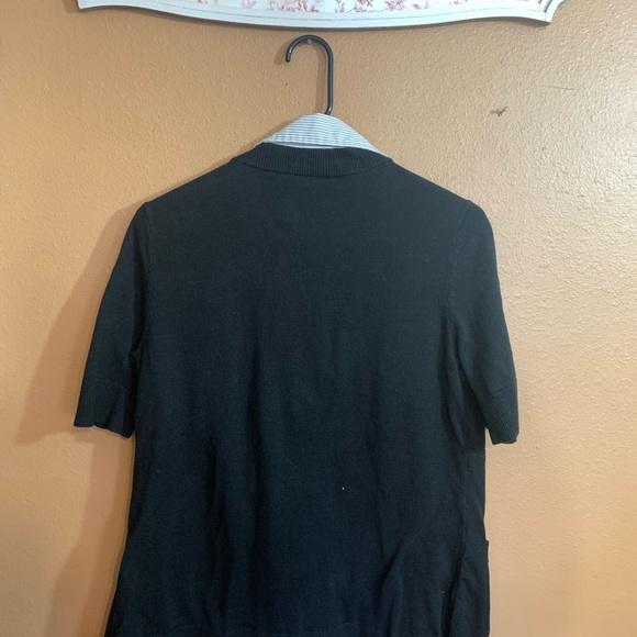 New York & Company Black and White Blouse Cardigan - L - Picture 2 of 7